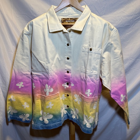 BIG BUD PRESS - Butterfly 🦋 Rainbow 🌈 Work Jacket - Size 1XL NWT - Picture 15 of 16